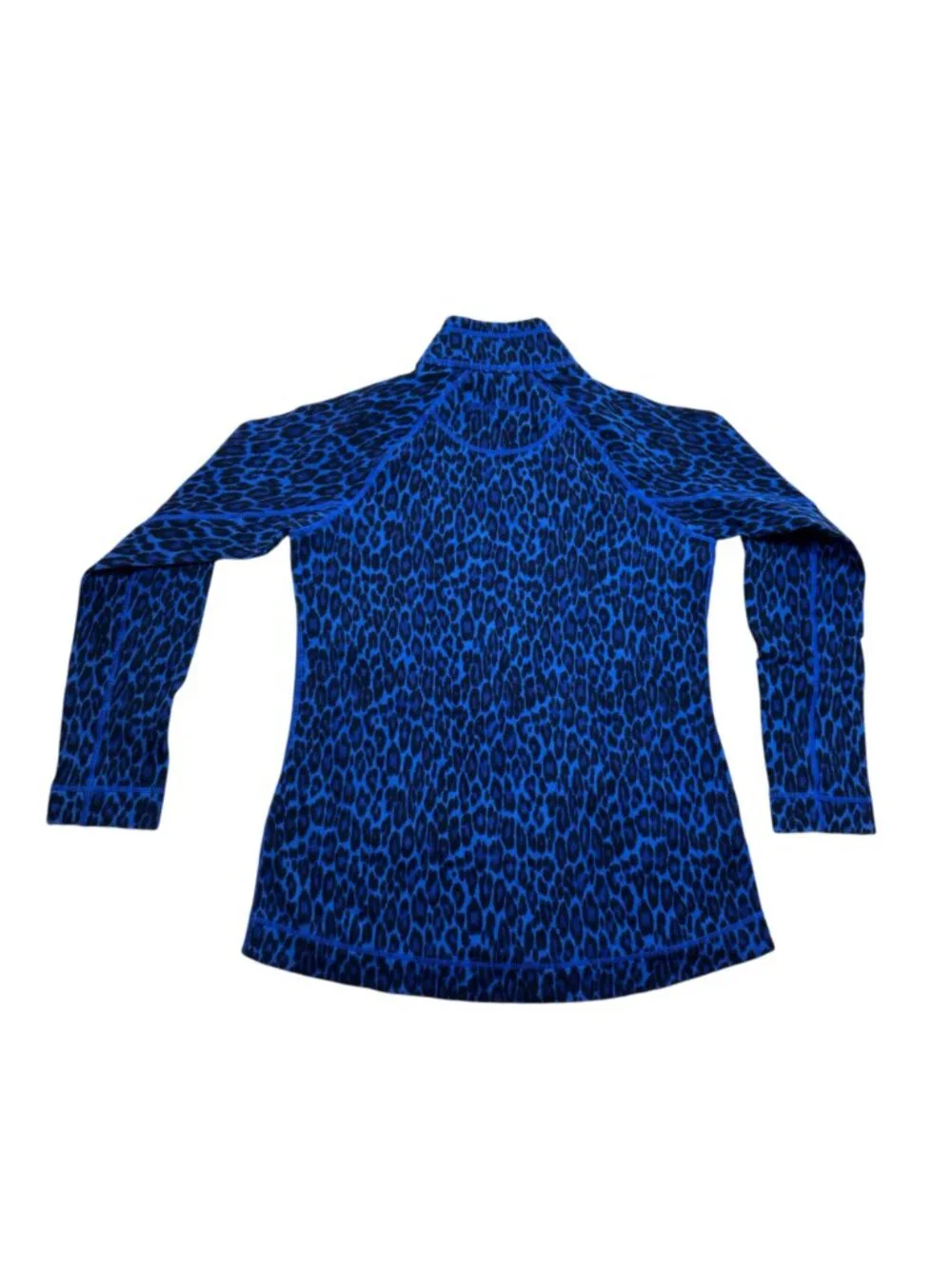Tommy Bahama Knit Jacket Extra Small Blue Black Leopard Print Full Zip